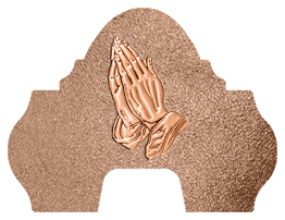DARAY-L-516-CP-SH-BZ Copper Praying Hands Shimmer Bronze